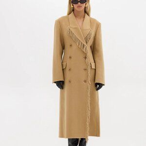 Bubish Kate Tassel Fringe Coat in Caramel